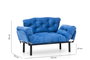 Atelier Del Sofa Nitta - Sofá-Cama de 2 Plazas Azul